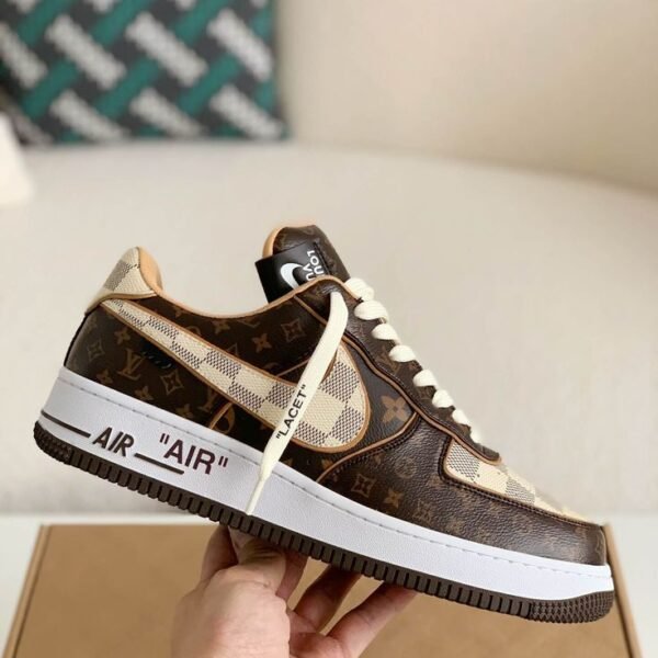 LV Nik_e Air Force 1 Low By Virgil Abloh Brown